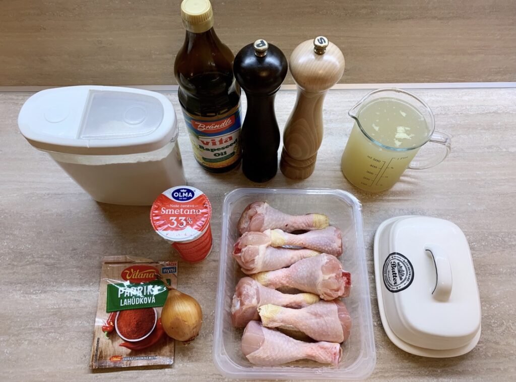 suroviny kure na paprice